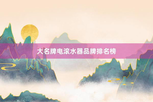 大名牌电滚水器品牌排名榜